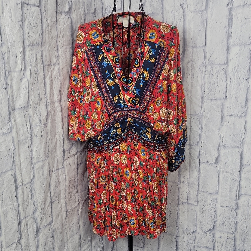 Weekend Suzanne Betro "Bethrothed"‎ Boho Floral Mini Dress. Large